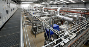 Combined heat & power and heat pumps for Glasshouse project with a Total of 9MWe & 33NWth capacity. Purpose built pipework systems such as ammonia lines, CO2 recovery, hot water, oil, gas and exhaust gases, ensuring the heat pumps and CHP plant run efficiently and recover wasted heat and CO2 to help accelerate the growth of the produce.